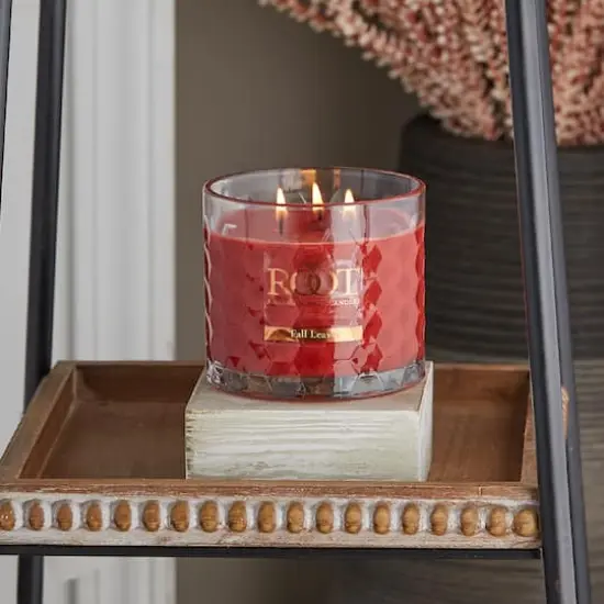 Root Candles Signature 3-Wick Honeycomb Beeswax Blend Jar Candle Fall Leaves {3}