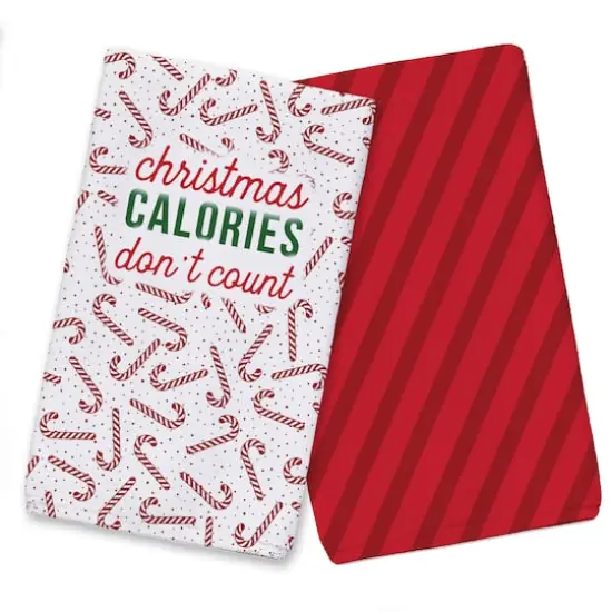 Christmas Calories Don't Count Tea Towel Set {1}