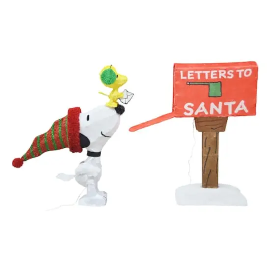 Peanuts 42" Snoopy & Woodstock Christmas Letter Scene Yard D&eacute;cor {4}