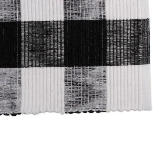 DII&reg; Buffalo Check Ribbed Placemat, 6ct. Black/White {4}