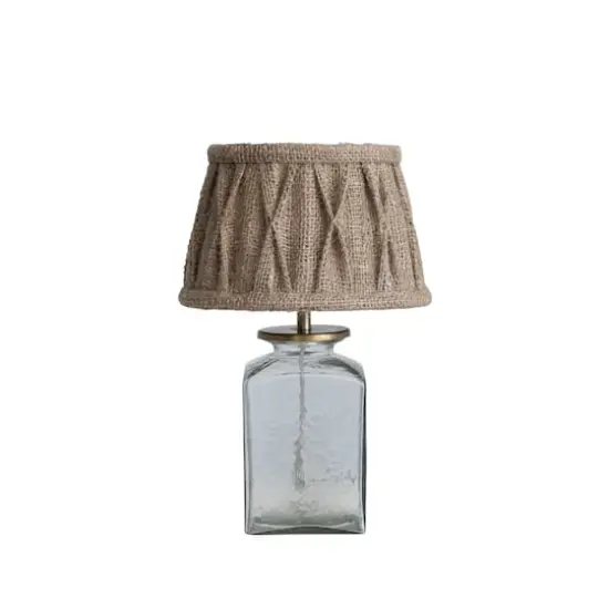 Hello Honey&reg; 12.5" Clear & Natural Farmhouse Glass Table Lamp {1}
