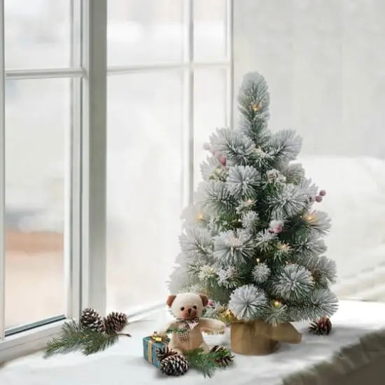 2ft. Pre-Lit Table Top Artificial Christmas Tree With Lights {4}