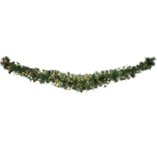 72" Pre-Lit Country Mixed Pine Artificial Christmas Swag, Clear Lights {5}