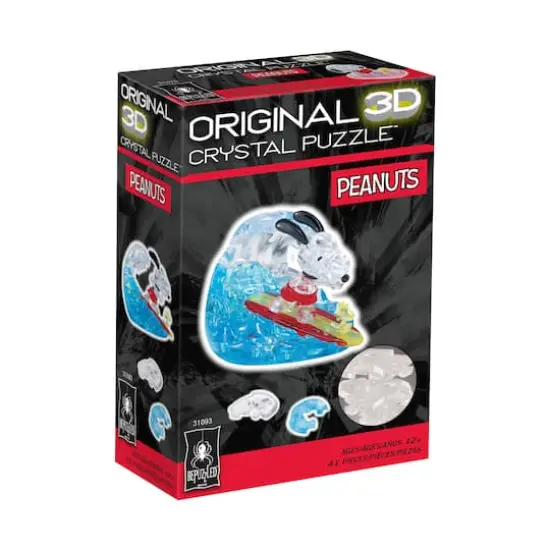 BePuzzled&reg; Original 3D Crystal Puzzle&trade; Peanuts&trade; Snoopy Surf 41 Piece Puzzle {4}