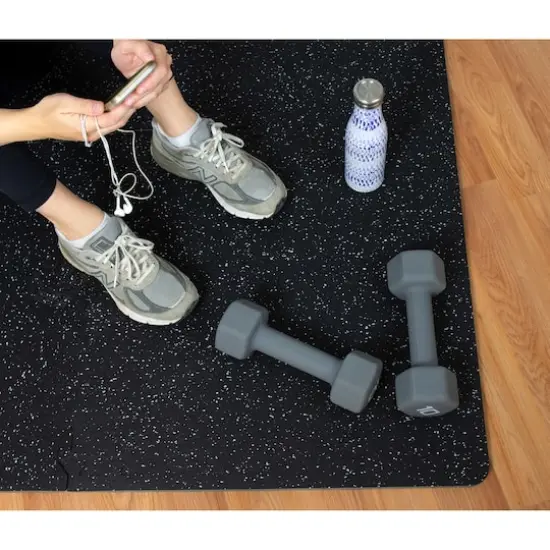 FloorPops Basalt Rubber Interlocking Tiles {3}