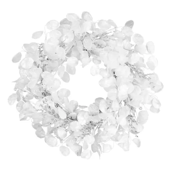 24" Winter Frost White Wreath {1}