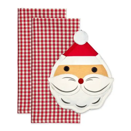 DII&reg; Jolly Santa Potholder Gift Set {1}
