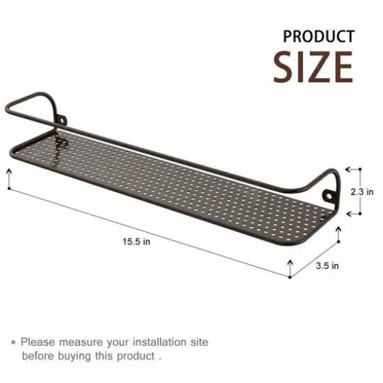 NEX&trade; Large and Wide Brown Wall-Mounted Spice Storage Rack, 2ct. {3}