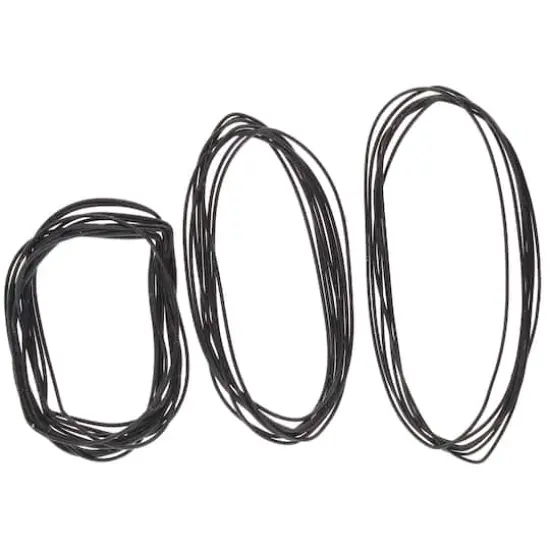 The Beadsmith&reg; Assorted Size Black Endless Loom Bands {4}