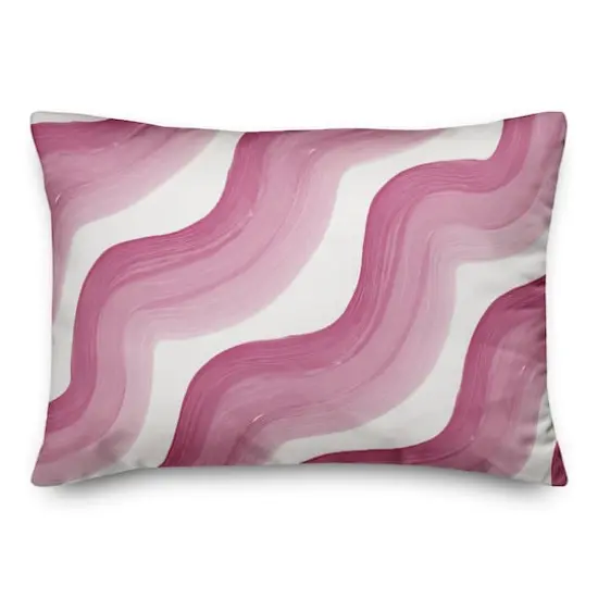 Wave Print Throw Pillow Pink {1}
