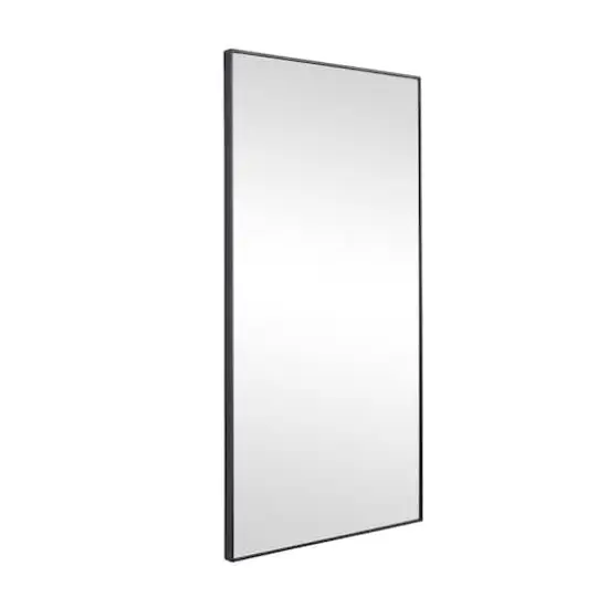 Black Contemporary Wall Mirror, 18" x 1" x 36" {3}