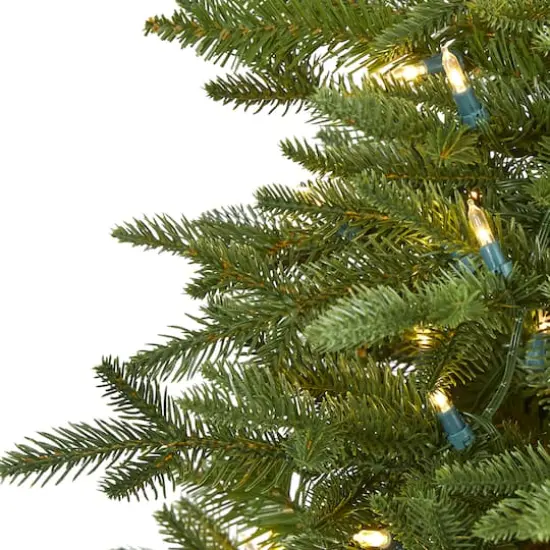 5ft. Pre-Lit Cambridge Fir Artificial Christmas Tree, Clear LED Lights {4}