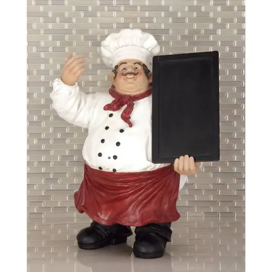 19" Chef with Chalkboard Sign {8}