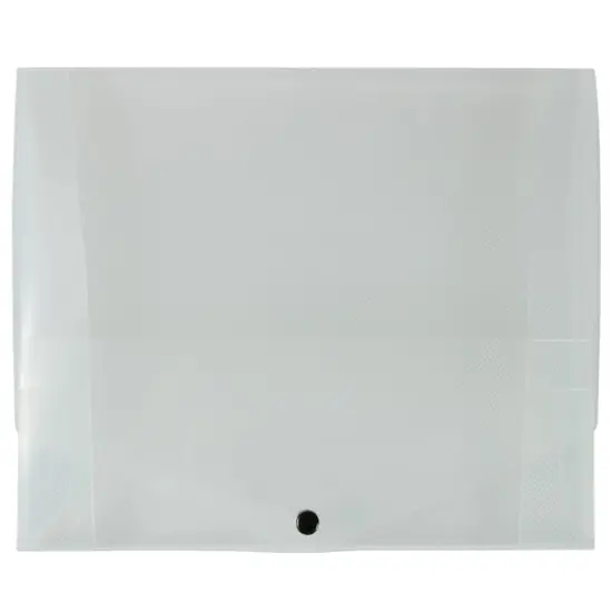 JAM Paper Clear Plastic Portfolio with Snap Closure 10" x 12.5" {1}