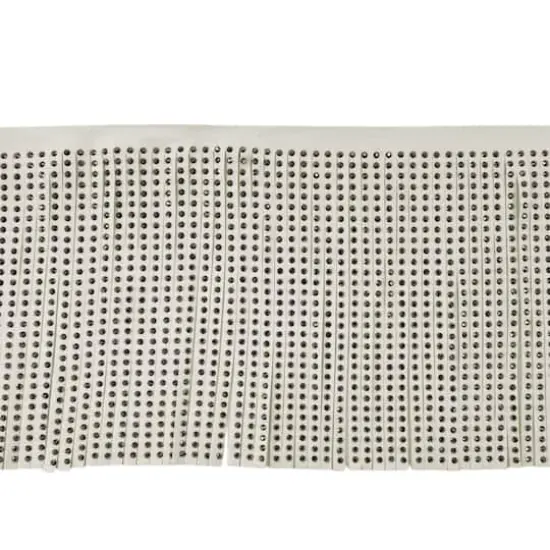 5.5" Faux Leather Rhinestone Fringe Trim by Celebrate It&reg; Ivory {1}