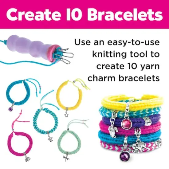 Creativity for Kids Quick Knit Charm Bracelets Kit {4}