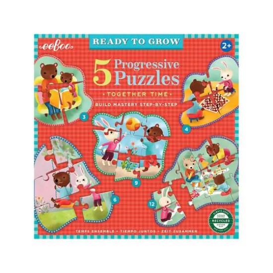 eeBoo Ready to Grow Together Time 5 Progressive Puzzles {3}