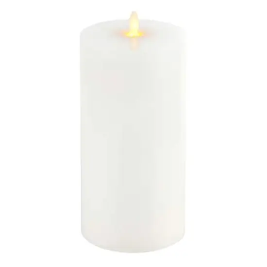 4" x 8" Oscillating Flame LED Pillar Candle by Ashland&reg; White {3}