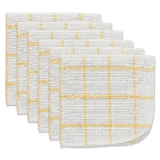 DII&reg; Yellow Scrubber Dishcloths, 6ct. {1}
