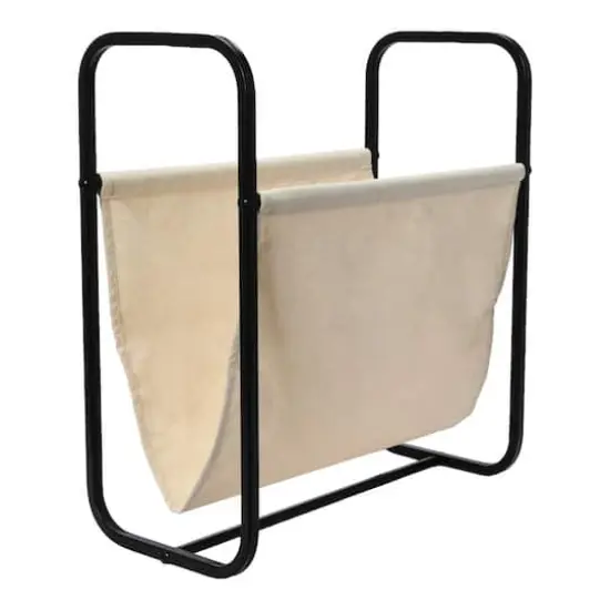 Household Essentials 20" Canvas & Metal Magazine Rack {9}