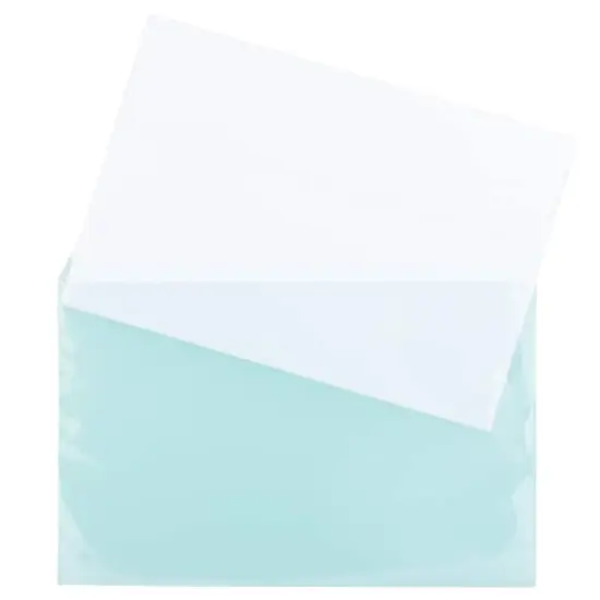 JAM Paper 5.43" X 8.62" Self Adhesive Closure Cello Sleeves, 100ct. Aqua {6}