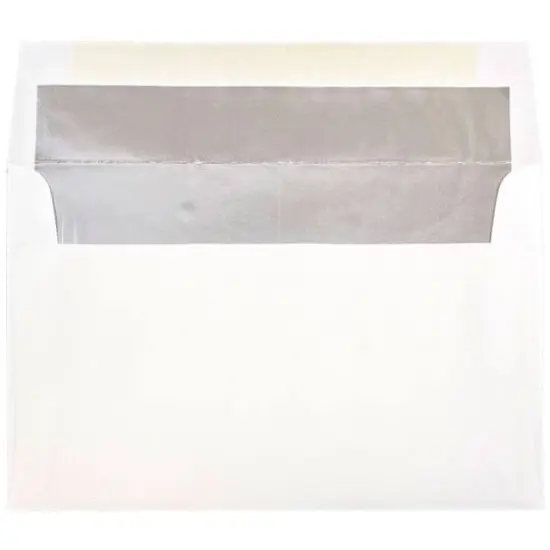 JAM Paper A10 Silver Foil Lined Invitation Envelopes {1}