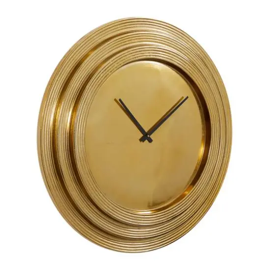 24" Aluminum Coastal Wall Clock Gold {6}