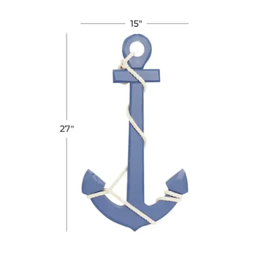 Blue Coastal Anchor Wood Wall D&eacute;cor {5}