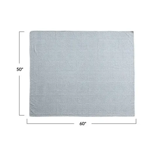 Hello Honey&reg; 60" Blue Floral Throw {4}