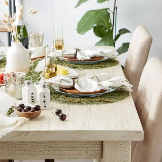 DII&reg; Woven Paper Round Placemats, 6ct. Artichoke Green {6}