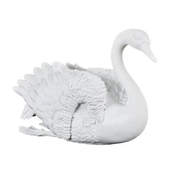 24" White Swan Sculpture {5}