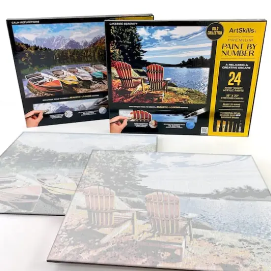 ArtSkills® Adirondacks & Boat Lake Premium Paint by Number Set {1}