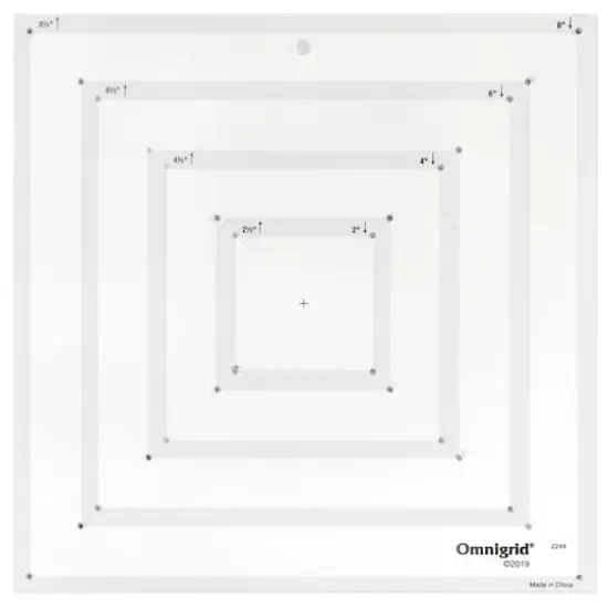 Omnigrid&reg; Fussy Cut Square Quilting Template Set {3}
