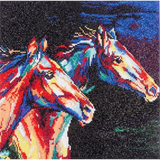Diamond Dotz&reg; at Home Advanced Horse Race Diamond Painting Kit {1}
