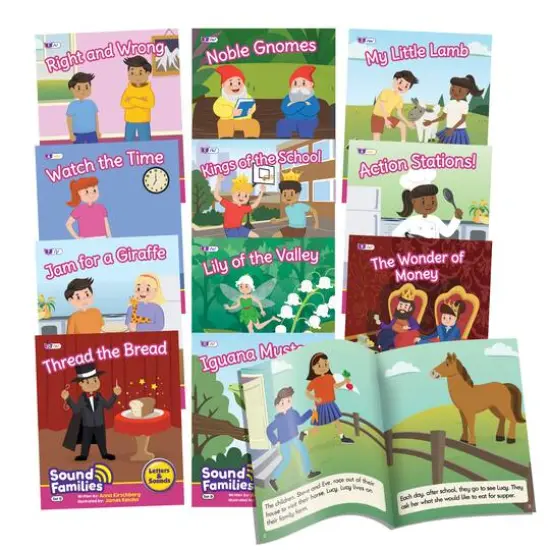 Junior Learning&reg; Decodable Readers Sound Families Consonants Fiction Phase 5.5 Set {1}