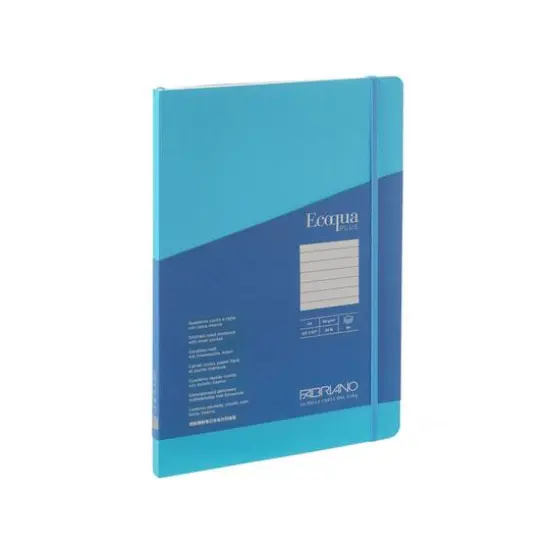 Fabriano&reg; EcoQua Plus A4 Lined Stitch-Bound Notebook Turquoise {1}