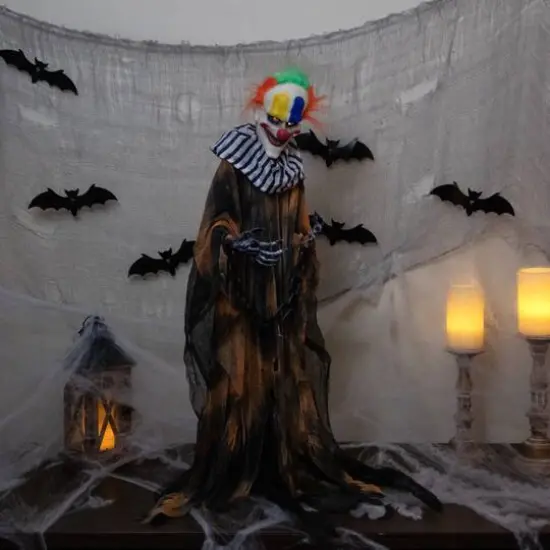 3.5ft. Animated Clown with LED Eyes Halloween Decoration {3}