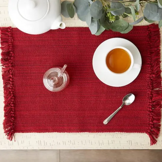 DII&reg; Variegated Redwood Fringe Placemats, 6ct. {3}