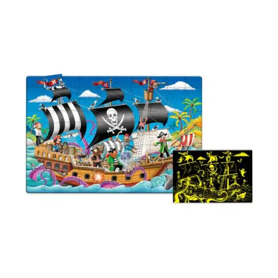 Puzzle Doubles! - Glow in the Dark Pirate Ship: 100 Pcs {3}