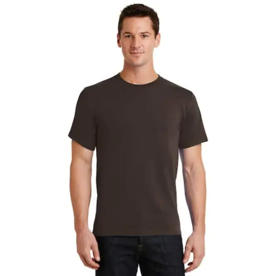 Port & Company® Essential Neutrals Adult T-Shirt Dark Chocolate Brown {3}