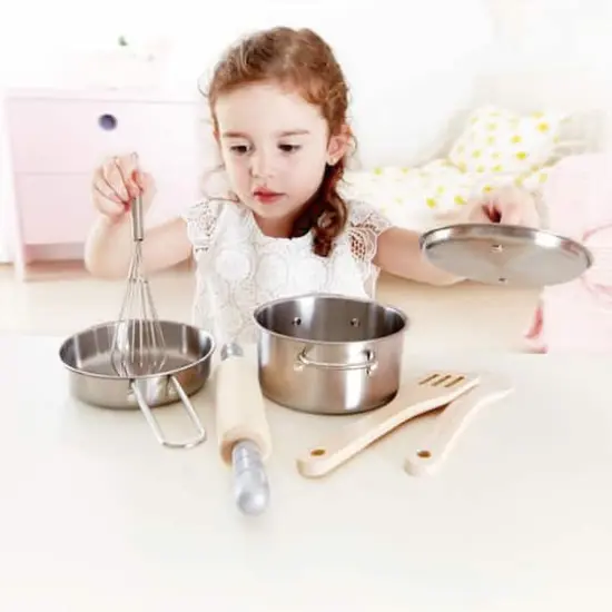 Hape Kitchen Playset Chef's Choice Cooking Kit {4}