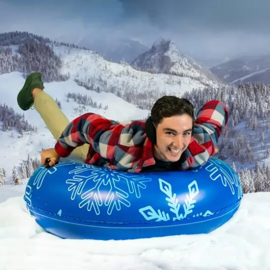 SnowCandy 48" Heavy Duty Pro Edition Deluxe Inflatable Snow Tube {5}