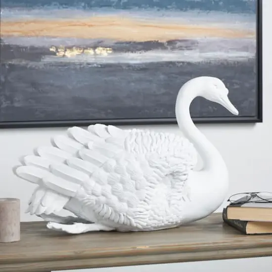 24" White Swan Sculpture {11}