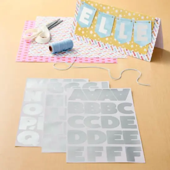 Silver Foil Bold Vinyl Alphabet Sticker Sheets by Recollections&trade; {6}