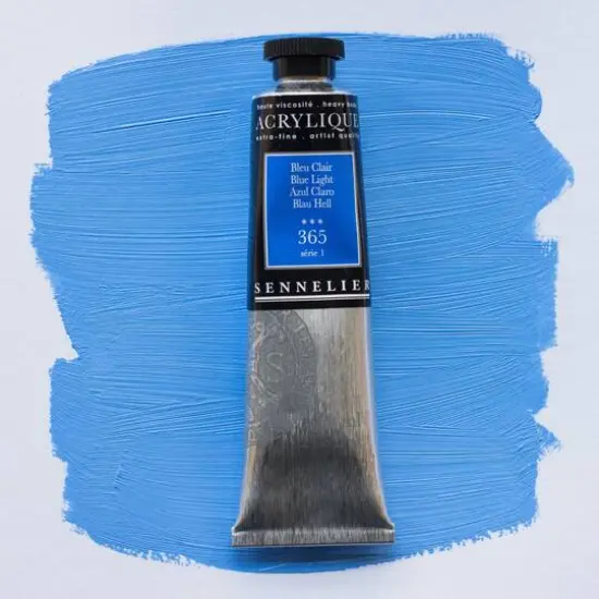 Sennelier Extra Fine Artists' Acrylic Paint, 60mL 365 Blue Light {4}