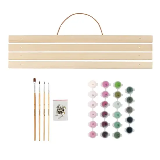 16" x 20" Peonies Paint-by-Number Kit with Wood Display Hanger by Artist's Loft&reg; {3}