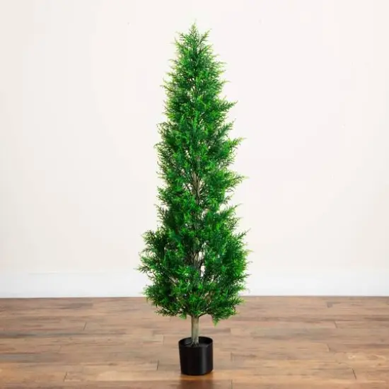 5ft. UV Resistant Artificial Cypress Tower Tree (Indoor/Outdoor) {6}