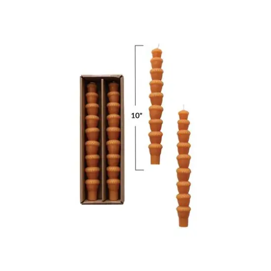 Hello Honey 10" Orange Unscented Acorn Shaped Taper Candles, 2ct. {5}
