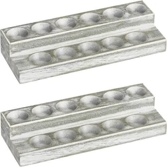 NEX™ Whitewash Essential Oils Storage Rack for 5, 10, 15, and 20mL Bottles, 2ct. {4}