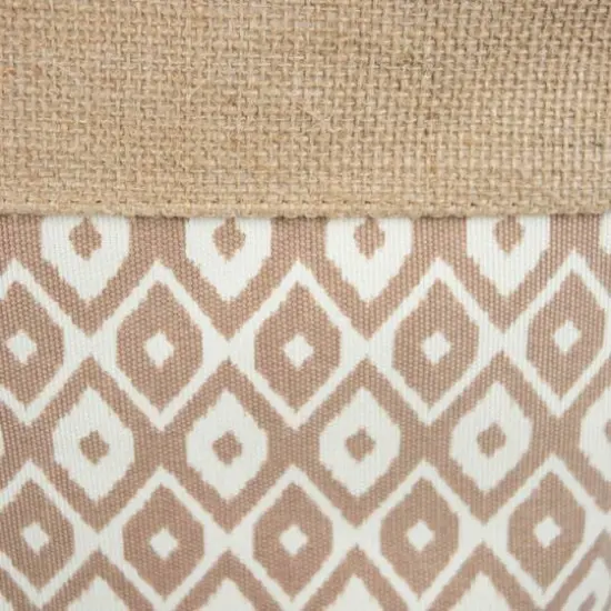DII&reg; 15" Brown Ikat Rectangle Burlap Bin {3}